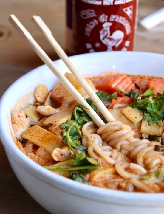 Order BANGKOK CURRY NOODLES food online from Flying Monk Noodle Bar, Llc store, Savannah on bringmethat.com