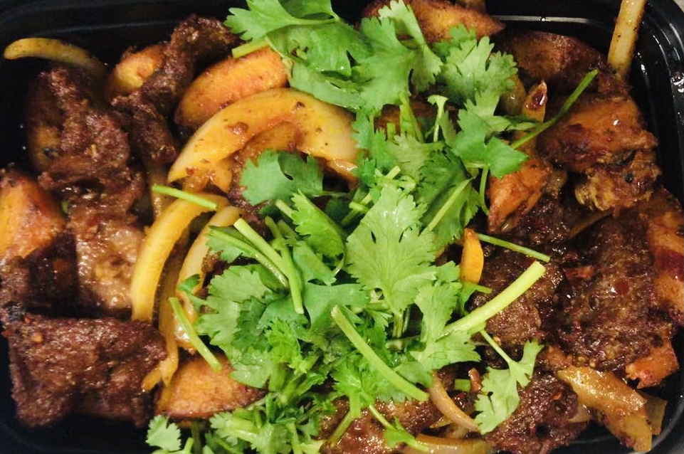 Order Spicy Dry Pot w/ Beef and vegetable干锅牛肉 K food online from Jin's Fine Asian Cuisine store, Brookline on bringmethat.com