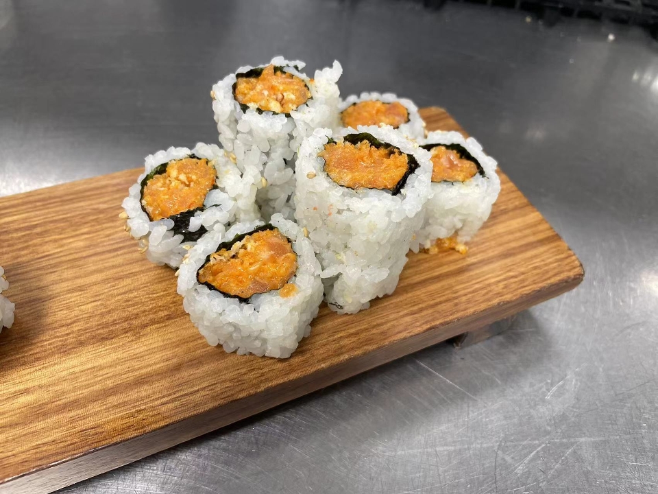 Order Spicy Salmon Roll food online from Wasabi store, Ames on bringmethat.com