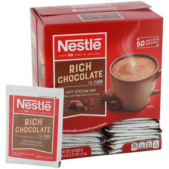 Order Nestle Hot Chocolate Packets Hot Cocoa Mix Rich Chocolate Flavor food online from Deerings Market store, Traverse City on bringmethat.com
