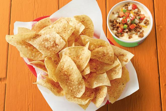 Order Chips & Queso with Chorizo food online from Fuzzy's Taco Shop store, Dallas on bringmethat.com