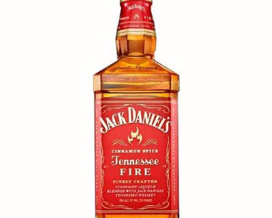 Order Jack Daniel's Fire Cinnamon Spice, 750mL bottle (35% ABV) food online from Moby Liquor store, Los Angeles on bringmethat.com