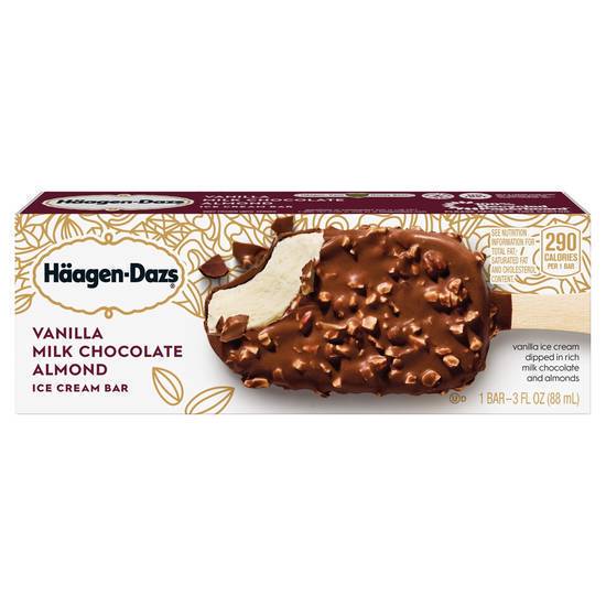 Order Haagen Dazs Vanilla Milk Chocolate Almonds 3 OZ food online from Chevron Extramile store, Roseville on bringmethat.com