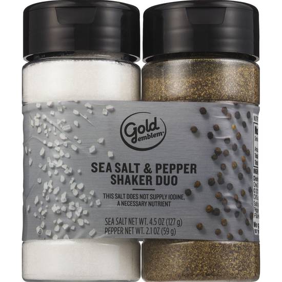 Order Gold Emblem Salt & Pepper Shaker Set food online from Cvs store, SARATOGA on bringmethat.com