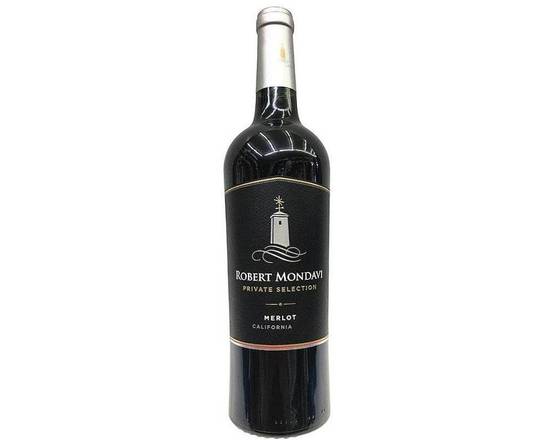 Order Robert Mondavi Private Selection Merlot, 750mL red wine (13.5% ABV) food online from House Of Wine store, New Rochelle on bringmethat.com