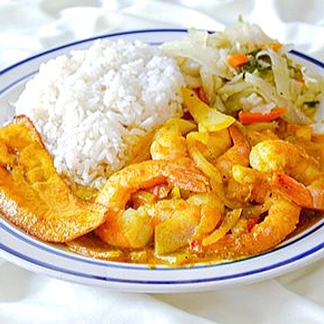 Order Caribbean Curry Shrimp  food online from Mahfy Meals To Go store, Hawthorne on bringmethat.com