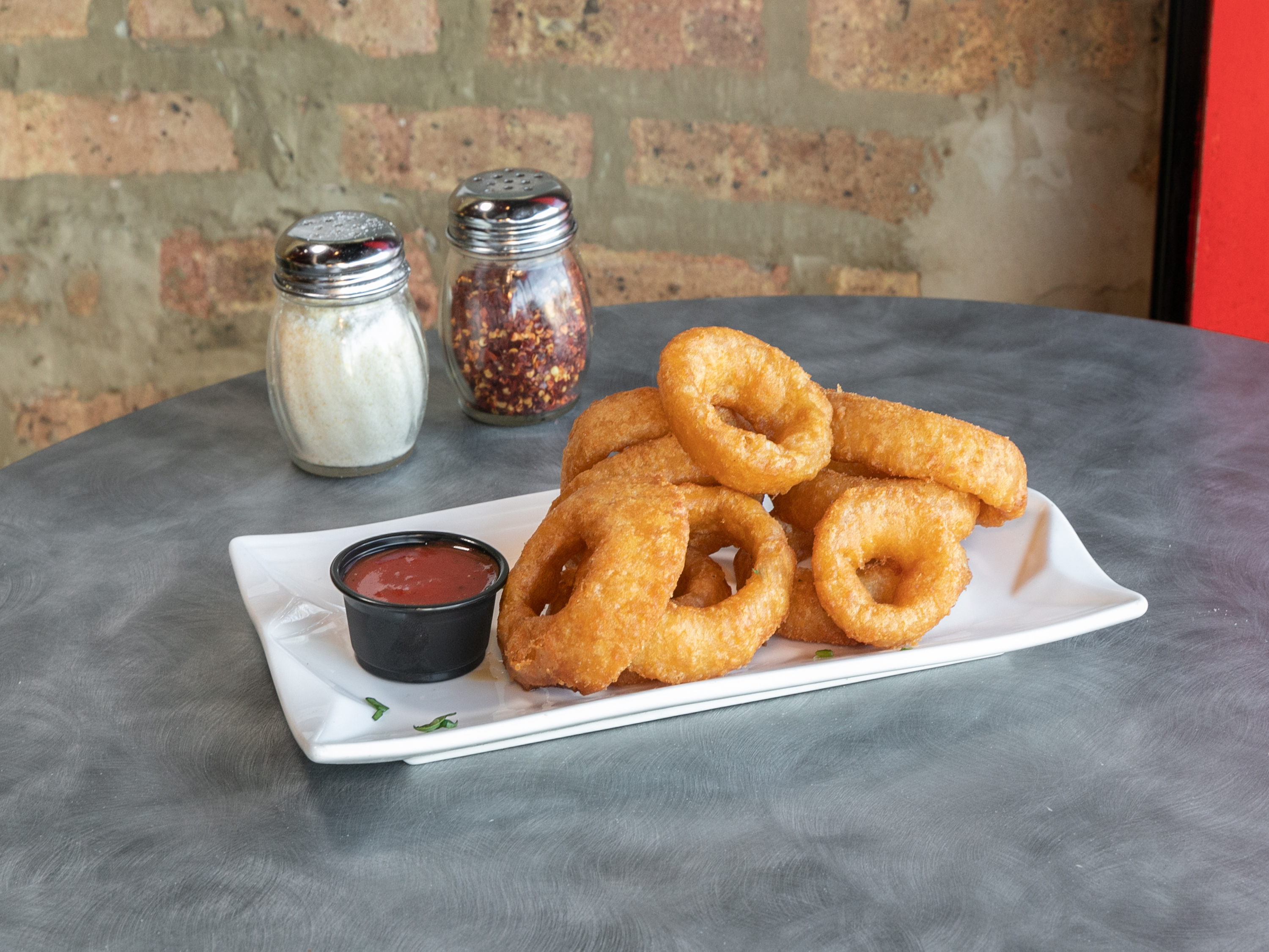 Order Onion Rings food online from Si-Pie Pizzeria store, Chicago on bringmethat.com