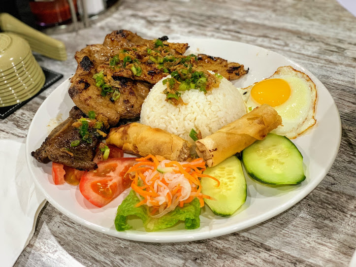 Order Char-grilled Rice Plate food online from Pho Van Noodles & Grill store, Houston on bringmethat.com