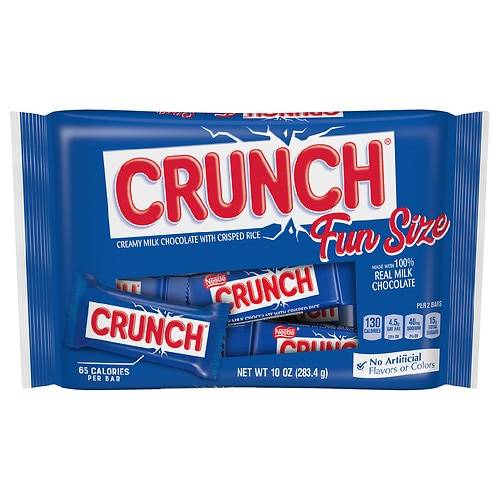Order Crunch Halloween Chocolate Bars, Fun Size, Small Bag - 10.0 oz food online from Walgreens store, OLNEY on bringmethat.com