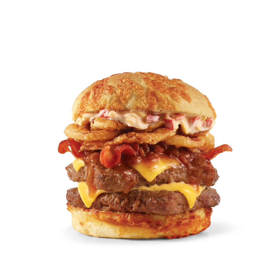 Order Big Bacon Cheddar Cheeseburger Double food online from Wendy store, Addison on bringmethat.com