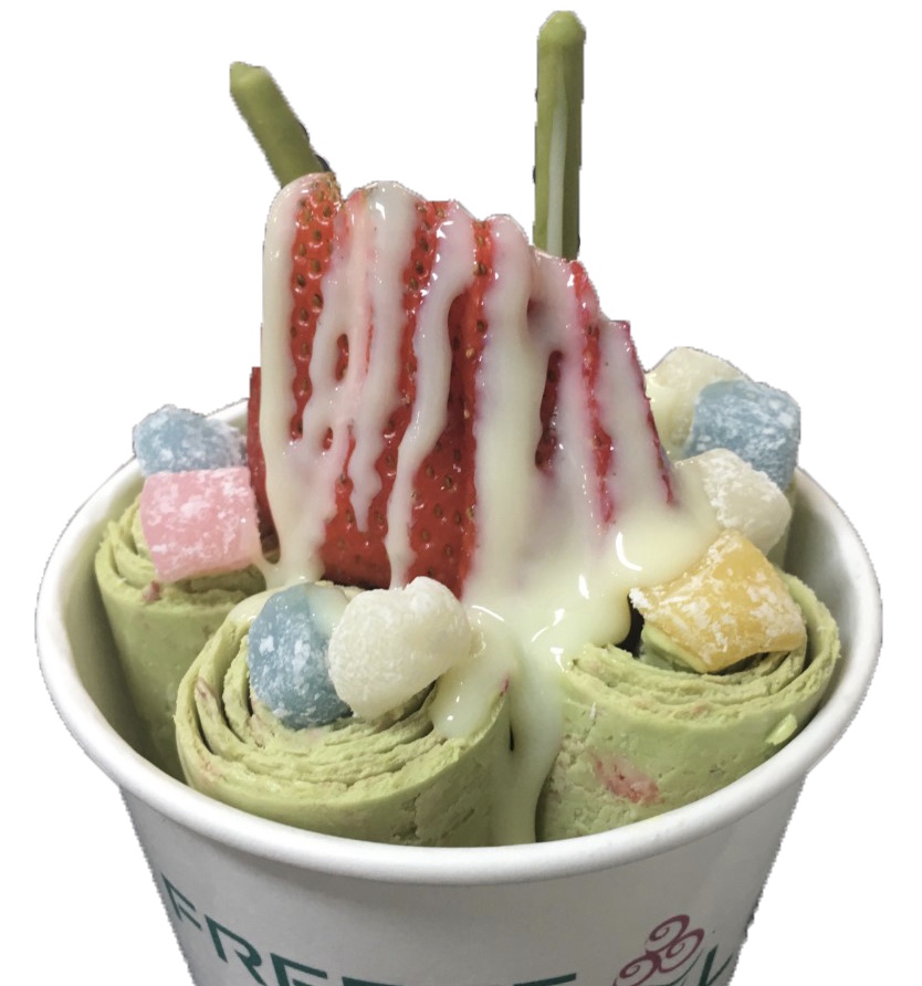 Order Matcha Berry Roll food online from Freeze Style Ice Cream store, Upper Arlington on bringmethat.com