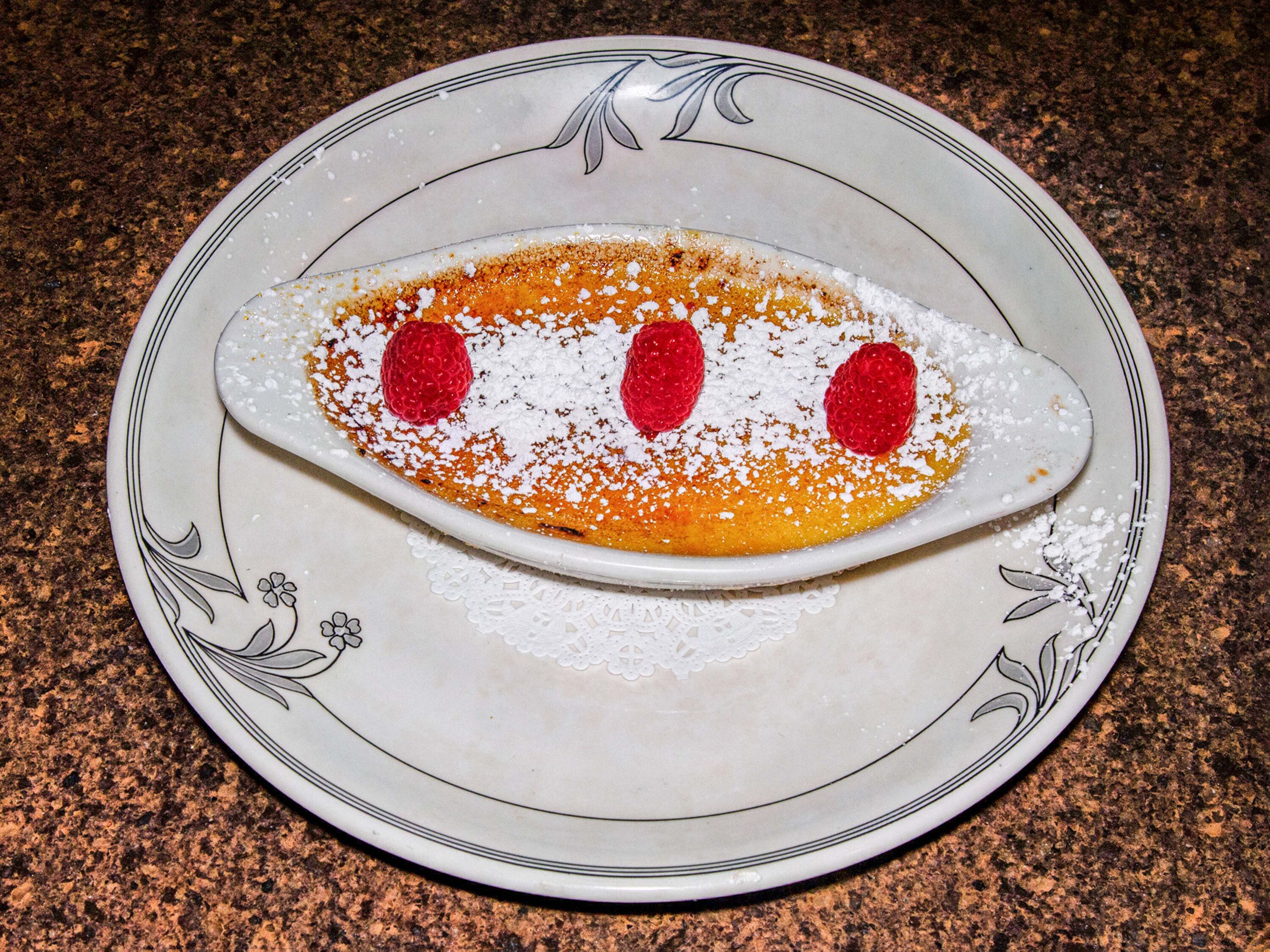 Order Classical Creme Brulee with Seasonal Berries food online from Il Mondo Vecchio store, Madison on bringmethat.com