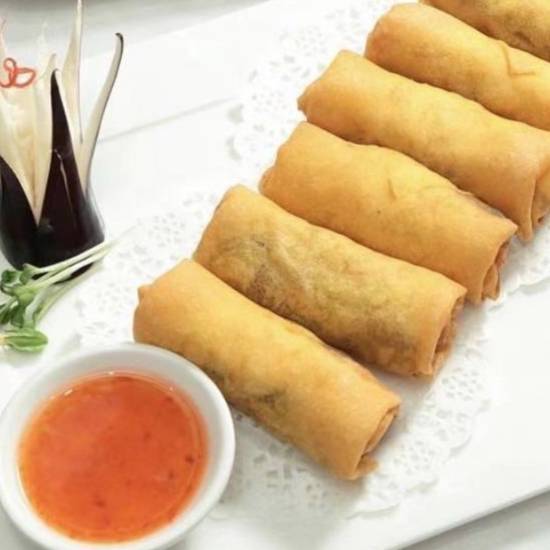 Order Vegetable Egg Roll (6 pcs) food online from Lucky Wok Chinese Food store, Ontario on bringmethat.com