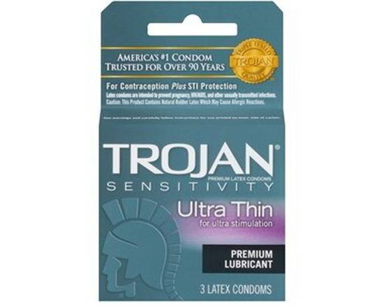 Order Condoms, Trojan Magnum Ultra Thin 3 Pack food online from Chevron Extramile store, Vancouver on bringmethat.com