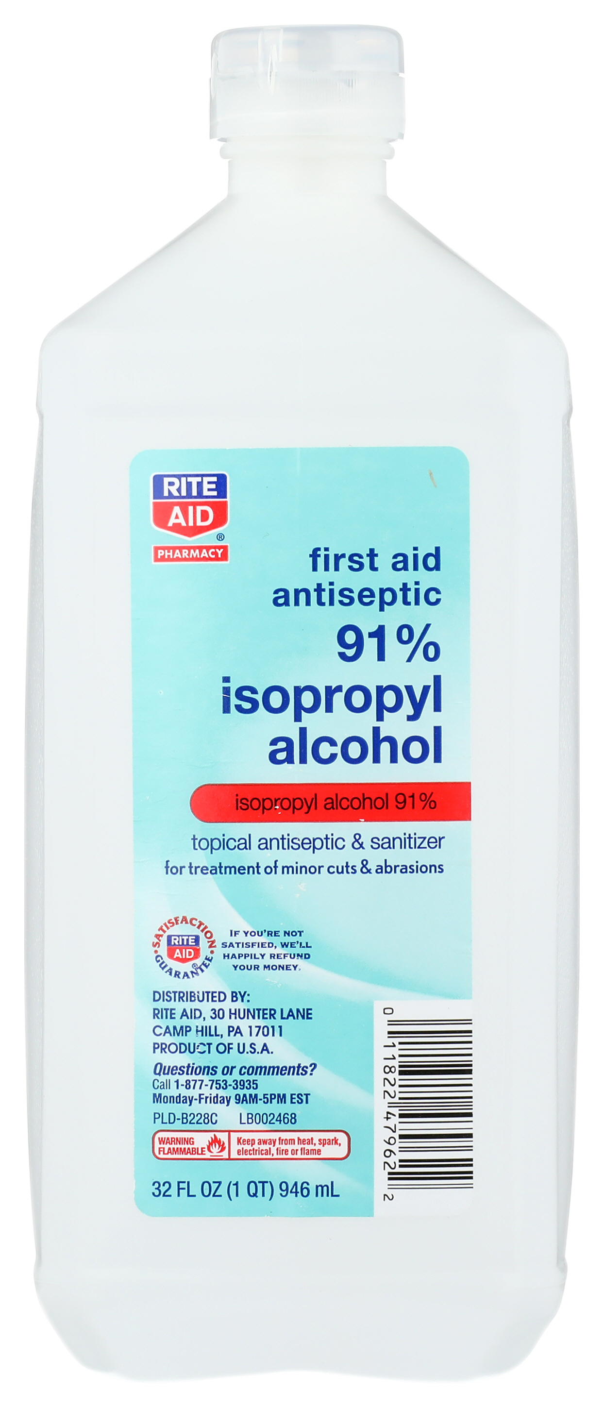 Order Rite Aid Isopropyl Rubbing Alcohol 91% - 32 fl oz food online from Rite Aid store, Aston on bringmethat.com