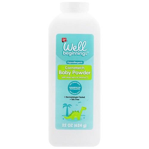 Order Well Beginnings Cornstarch Baby Powder - 22.0 oz food online from Walgreens store, Monticello on bringmethat.com