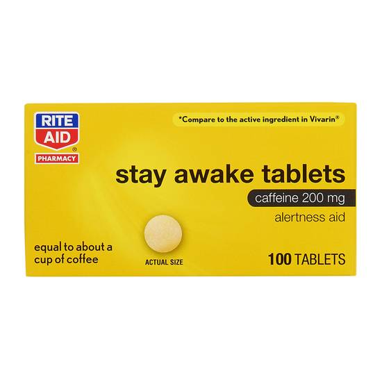 Order Rite Aid Stay Awake Tablets 200mg (100 ct) food online from Rite Aid store, Phelan on bringmethat.com