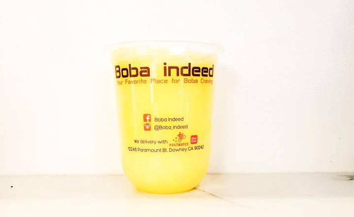 Order Peach (Fruit Juice Slush) food online from Boba Indeed store, Downey on bringmethat.com
