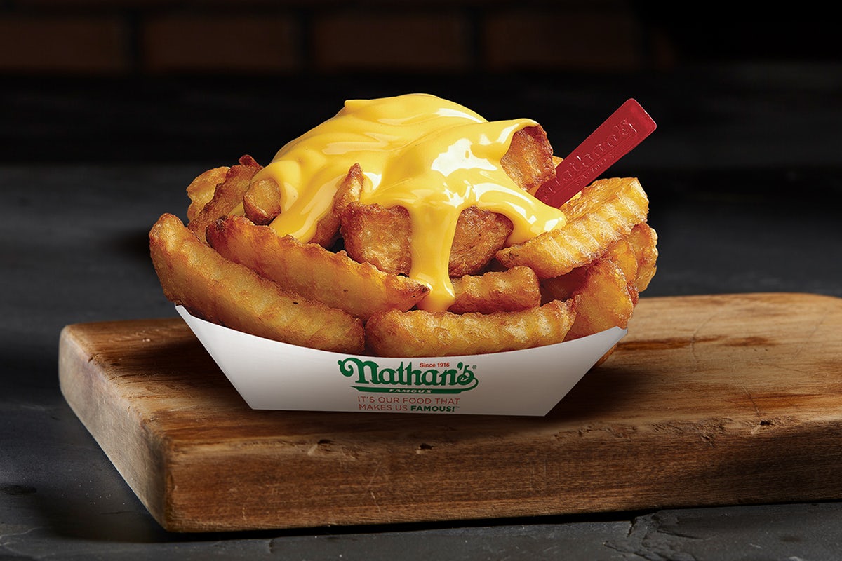 Order Cheese Fries food online from Nathan's Famous store, Yonkers on bringmethat.com
