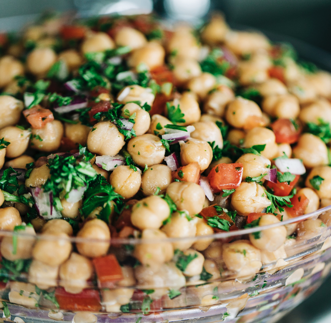 Order Chickpea Salad food online from Peno Mediterranean Grill store, Wilmington on bringmethat.com