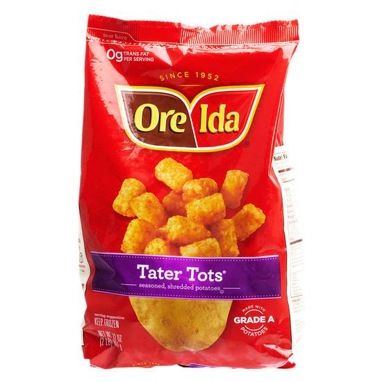 Order Ore Ida Frozen Golden Tater Tots Seasoned Shredded Potatoes 32oz food online from Everyday Needs by Gopuff store, Redding on bringmethat.com