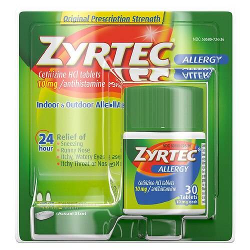 Order Zyrtec 24 Hour Allergy Relief Tablets - 30.0 ea food online from Walgreens store, Grand Junction on bringmethat.com