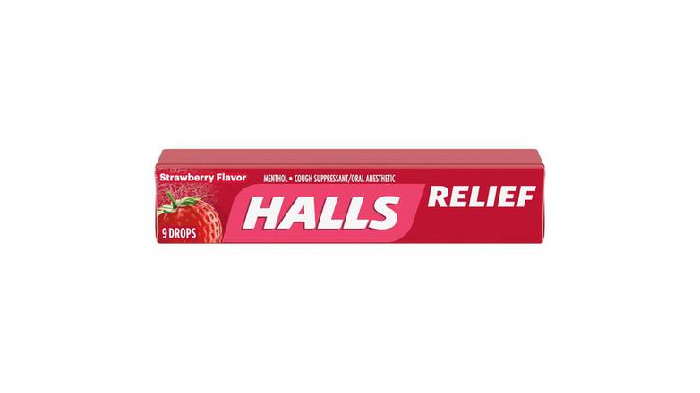 Order Halls - Menthol Cough Drops - Strawberry food online from Route 7 Food Mart store, Norwalk on bringmethat.com