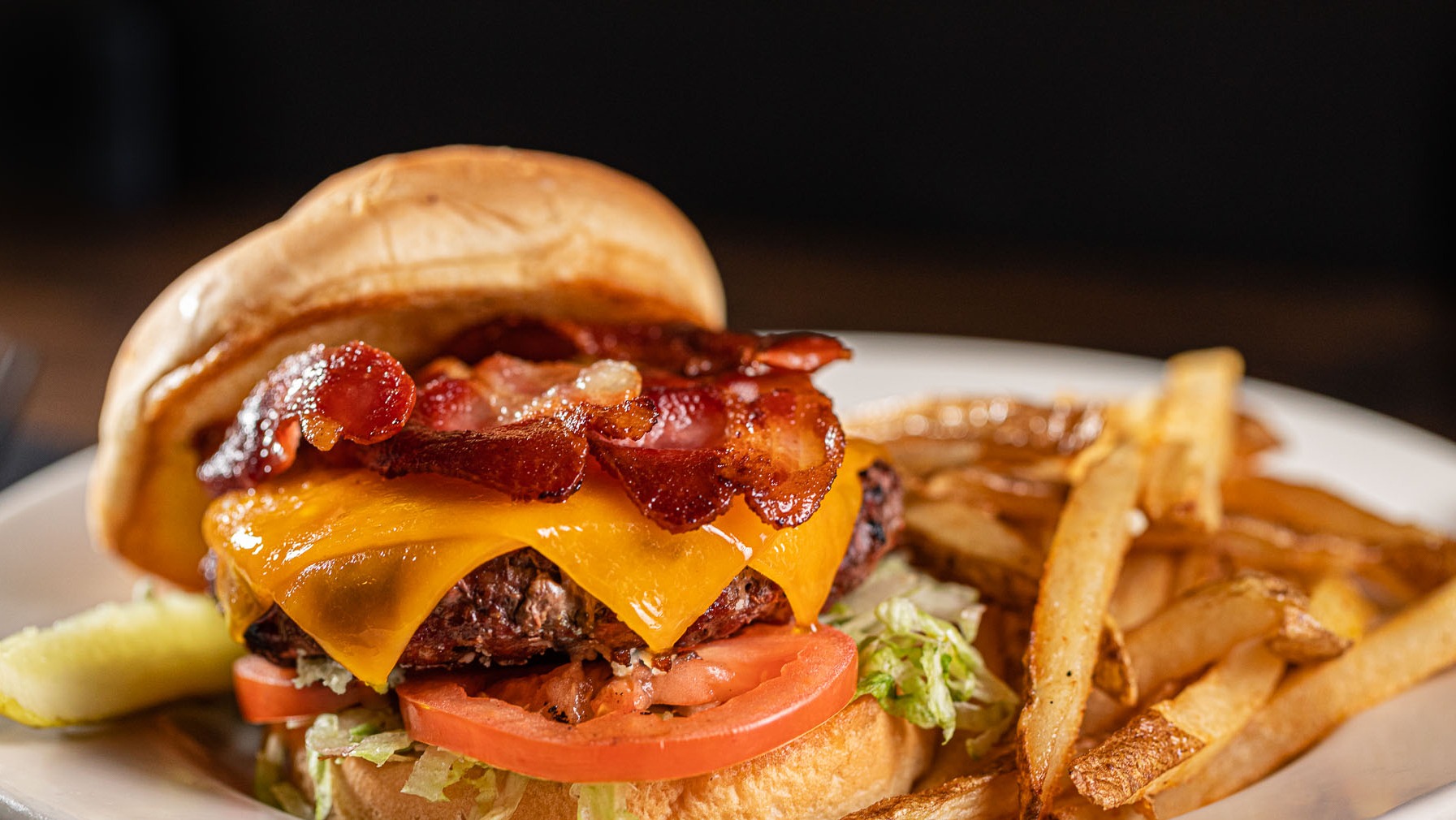 Order Bacon Cheeseburger  food online from Chuck's Bar & Grill store, Bulverde on bringmethat.com