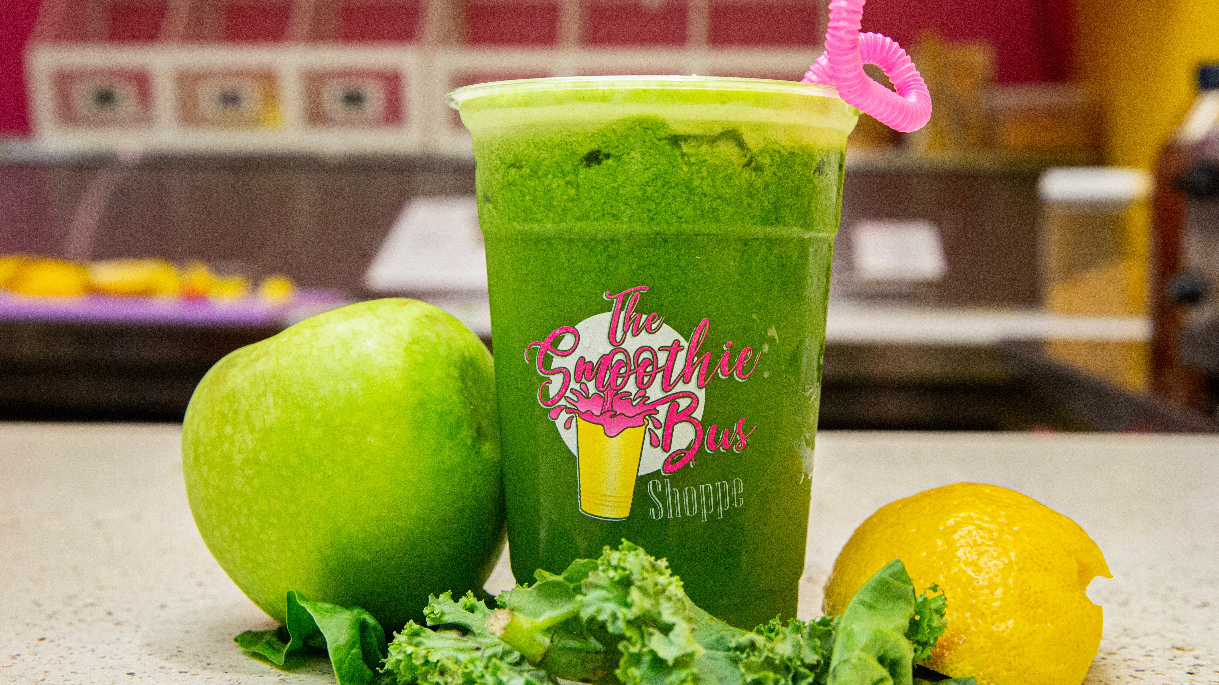 Order The Greenie (16 Oz.) food online from The Smoothie Bus Shoppe store, Manchester on bringmethat.com