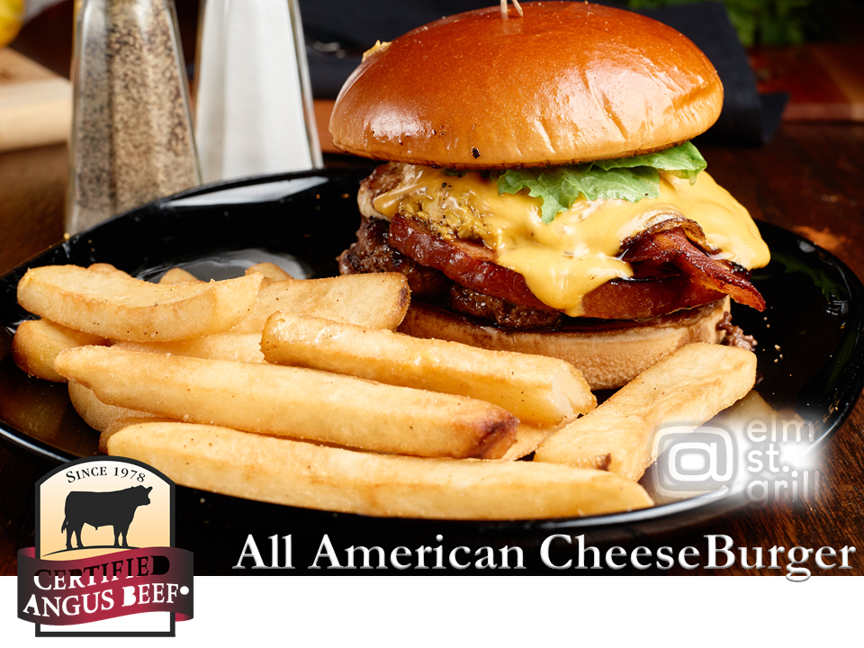 Order All American Cheeseburger food online from @ Elm St. Grill store, Greensboro on bringmethat.com