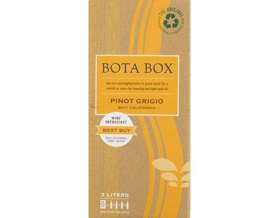 Order Bota Box Pinot Grigio, 3L Box food online from Babaro Liquor Store store, Peabody on bringmethat.com