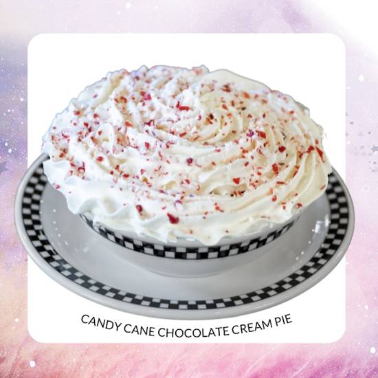 Order Candy Cane Chocolate Cream Pie food online from Black Bear Diner store, Simi Valley on bringmethat.com