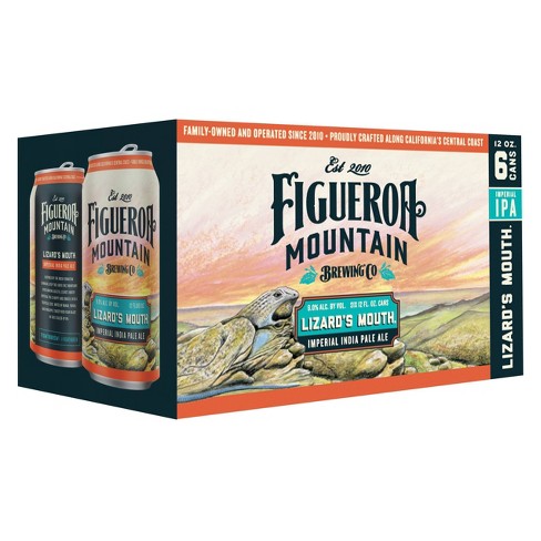 Order Figueroa Mountain Lizard's Mouth Imperial IPA 6 Pack 12 oz. Cans food online from Village Wine & Spirits store, Ventura on bringmethat.com