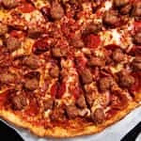 Order *Med Meat Lovers Pizza food online from Cork-N-Bottle store, Mayfield Heights on bringmethat.com
