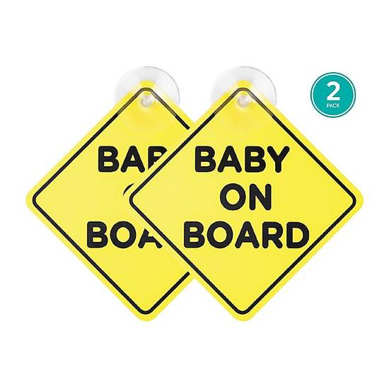 Order Belle ON THE GO Baby on Board Car Signs in Yellow (Set of 2) food online from Bed Bath & Beyond store, Lancaster on bringmethat.com