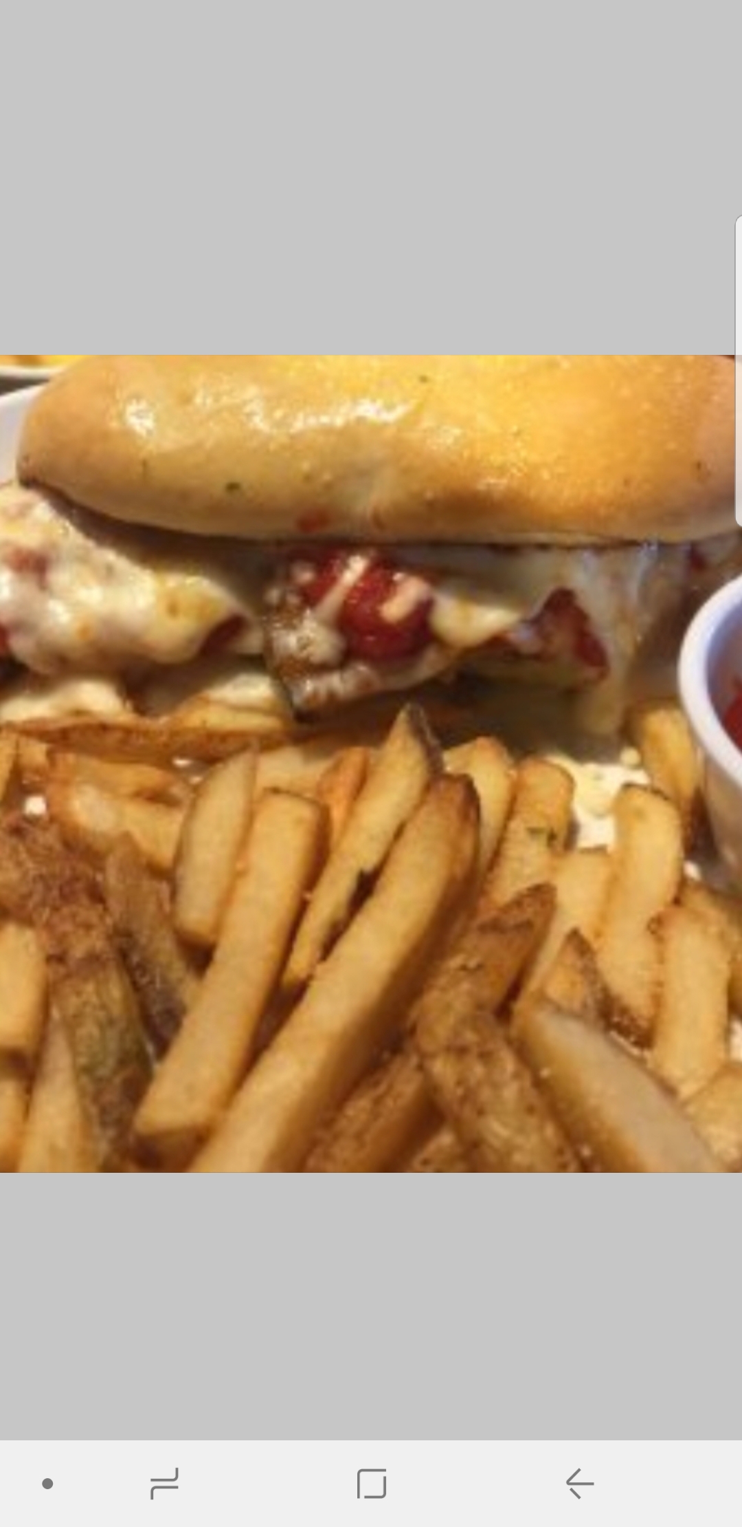 Order Eggplant Parmesan Sub and fries food online from Romeo's Pizza and Pasta store, Wadsworth on bringmethat.com