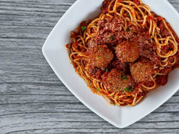 Order Spaghetti with Meatballs food online from Seasons Pizza store, Cherry Hill on bringmethat.com