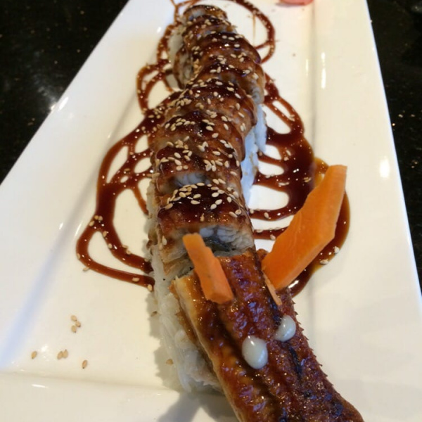 Order Dragon Roll food online from Kobe Steak & Sushi Hibachi Grill & Bar store, Elk Grove on bringmethat.com