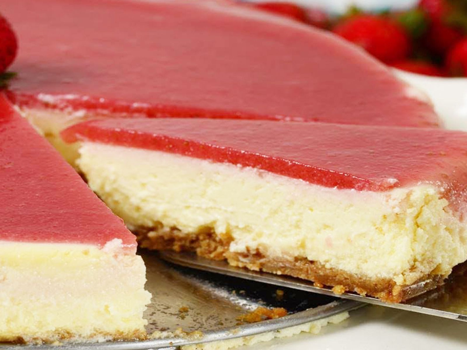 Order Strawberry Cheesecake Pie food online from Cobblers Cakes & Kream store, Inglewood on bringmethat.com
