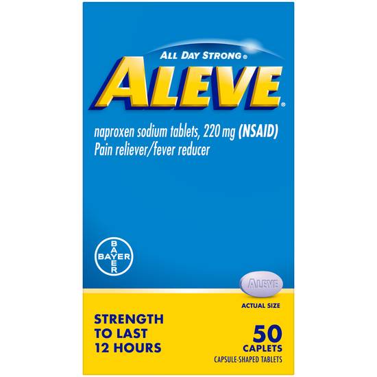 Order Aleve Pain Relief Naproxen Sodium Caplets 220 mg (50 ct) food online from Rite Aid store, Wilmington on bringmethat.com