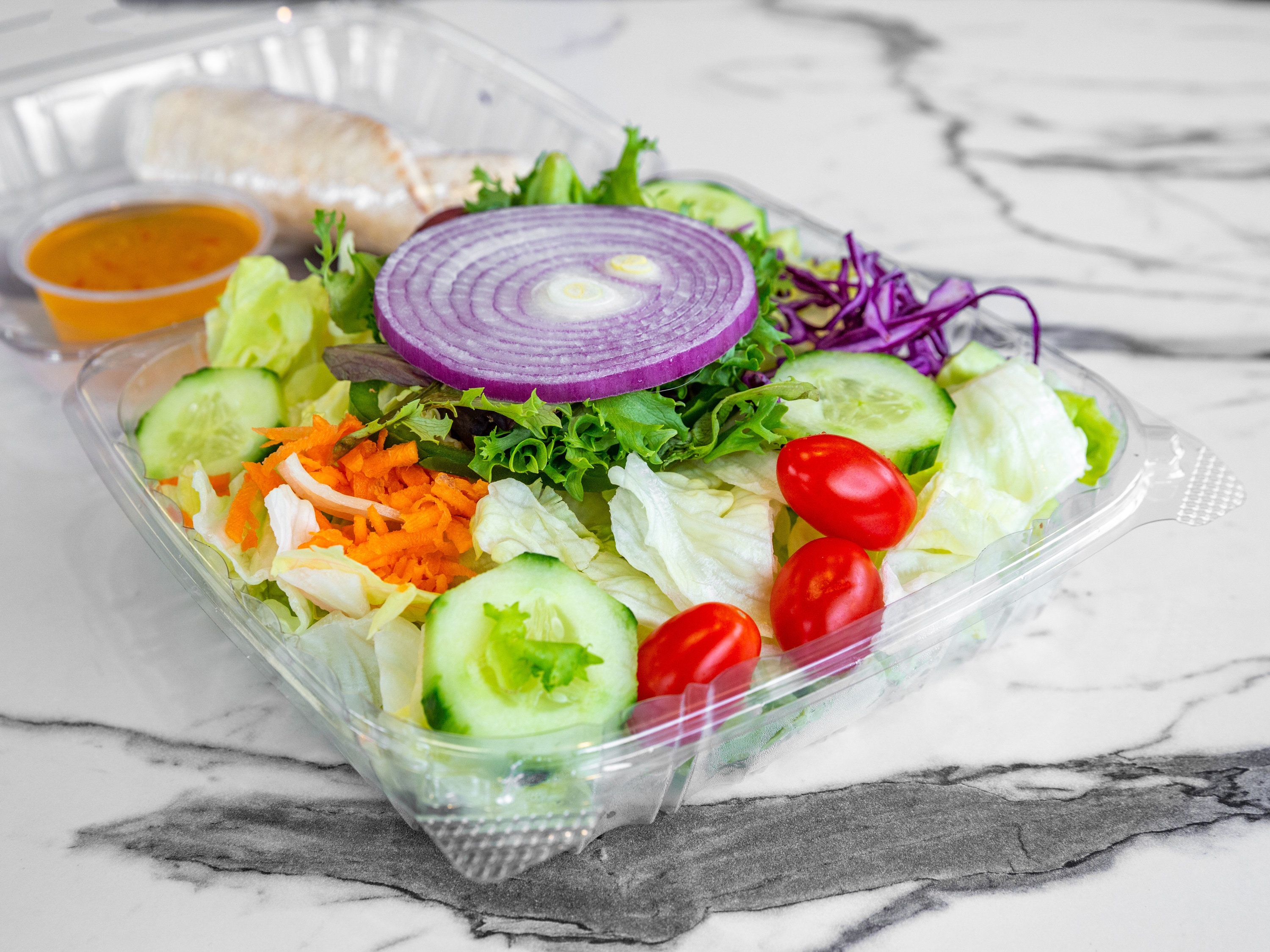 Order Garden Salad food online from Olympic Pizza store, Arlington on bringmethat.com