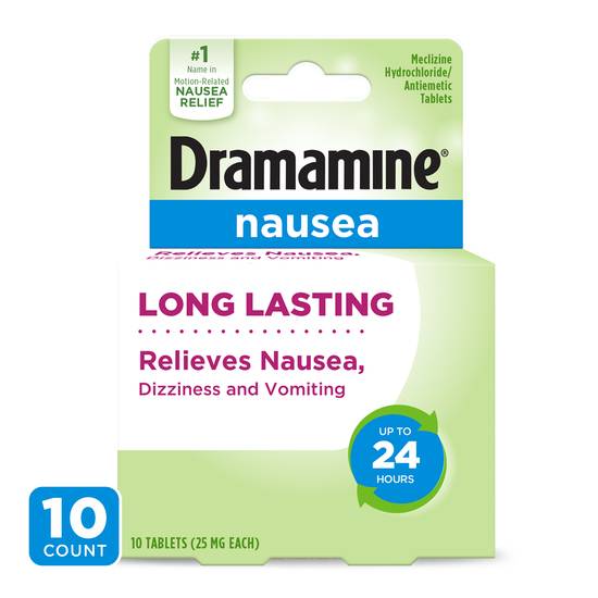 Order Dramamine-N Long Lasting Formula Nausea Relief Tablets (10 ct) food online from Rite Aid store, Newark on bringmethat.com