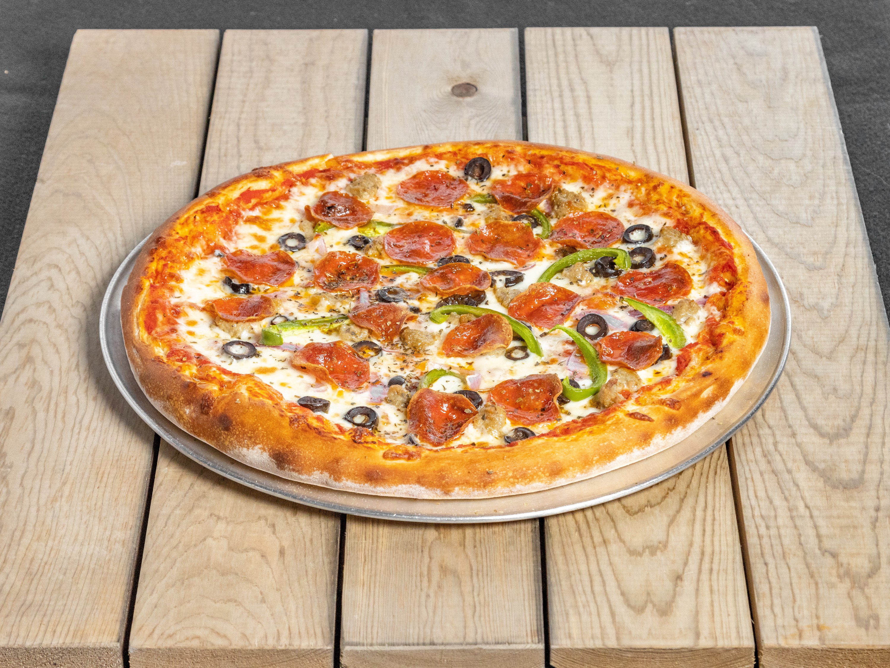 Order Build Your Own Pizza food online from Toadies Bar And Grill store, Bedford on bringmethat.com