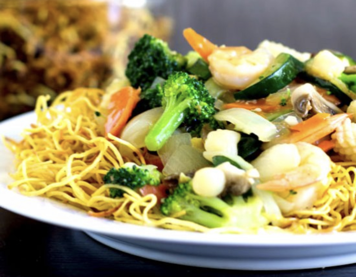 Order Double Pan-Fried Noodle food online from Moon China Bistro store, Chandler on bringmethat.com