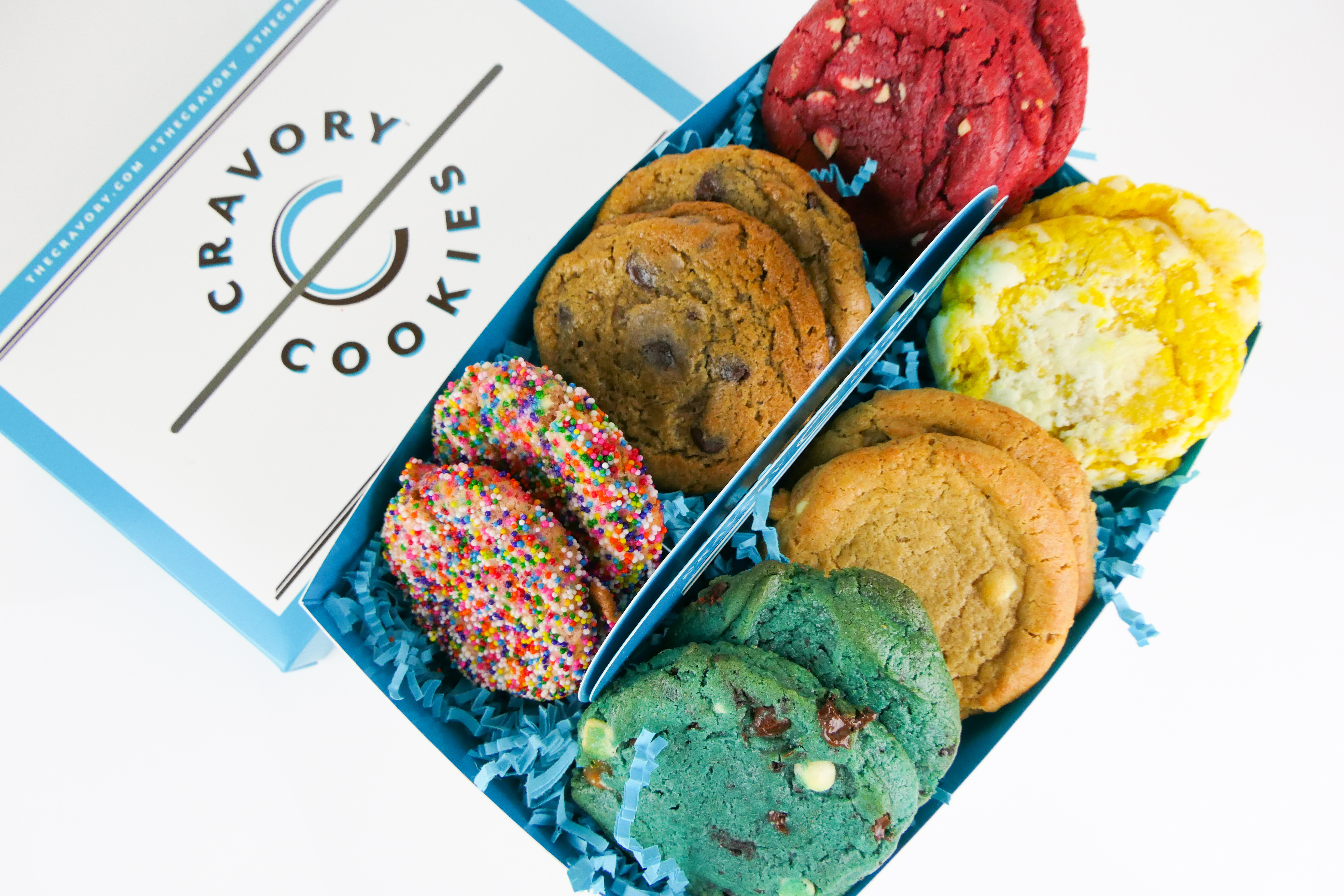 Order Cookie Box of 12 food online from Cravory Cookies store, San Diego on bringmethat.com