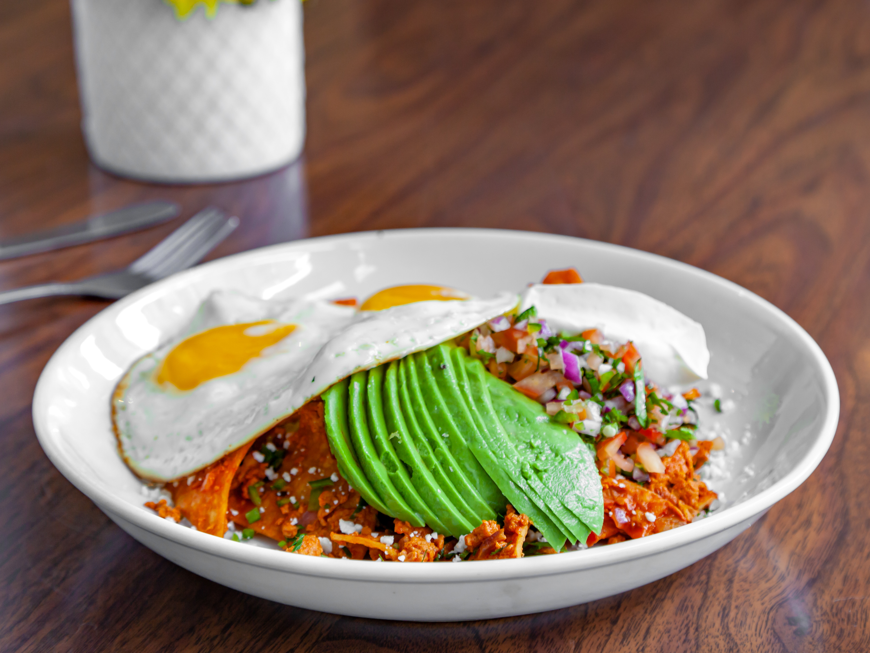 Order Chilaquiles & Egg food online from Bogy Market Ca Bistro store, South San Francisco on bringmethat.com