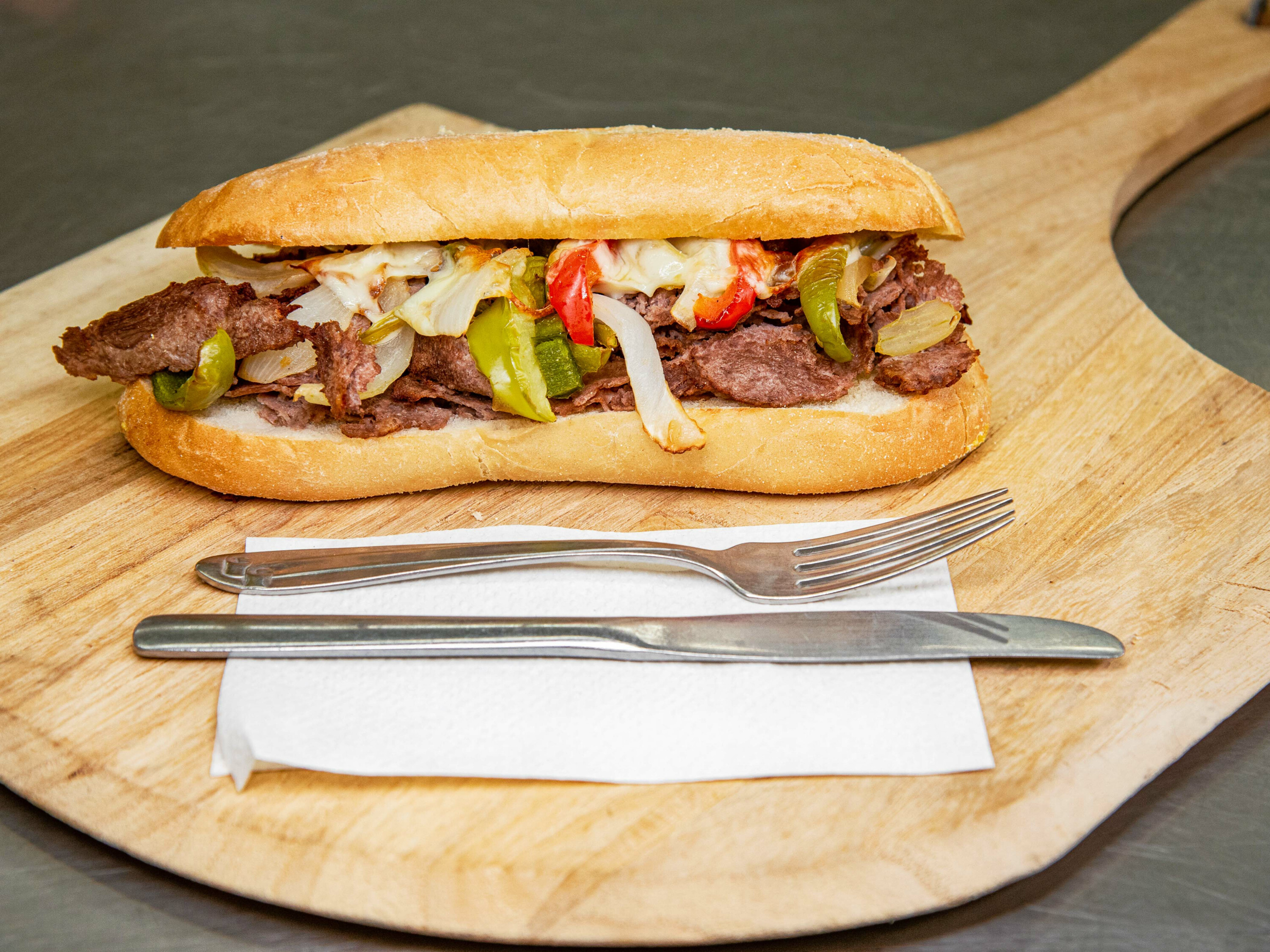 Order Philly Cheese Steak Sub food online from The Ice Cream Shop store, Bellaire on bringmethat.com