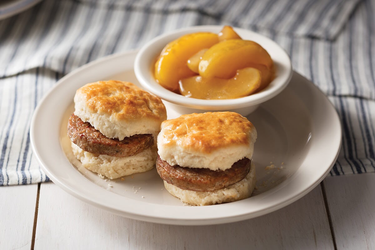 Order Meat Biscuits n' Hashbrown Casserole or Fried Apples food online from Cracker Barrel store, Westampton on bringmethat.com