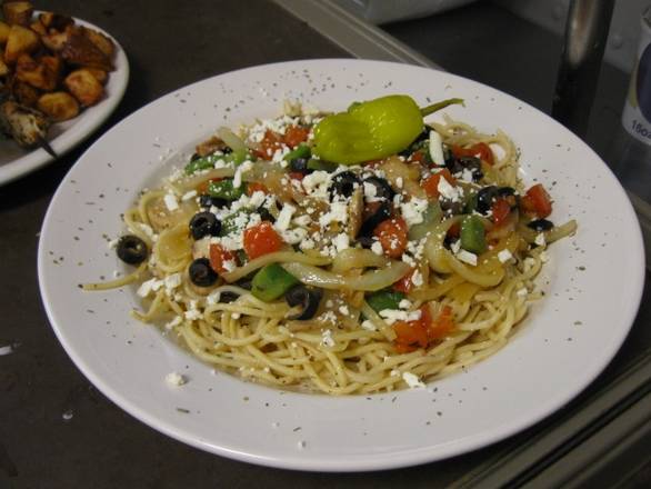 Order Greek Spaghetti food online from Cellar Restaurant store, Blacksburg on bringmethat.com