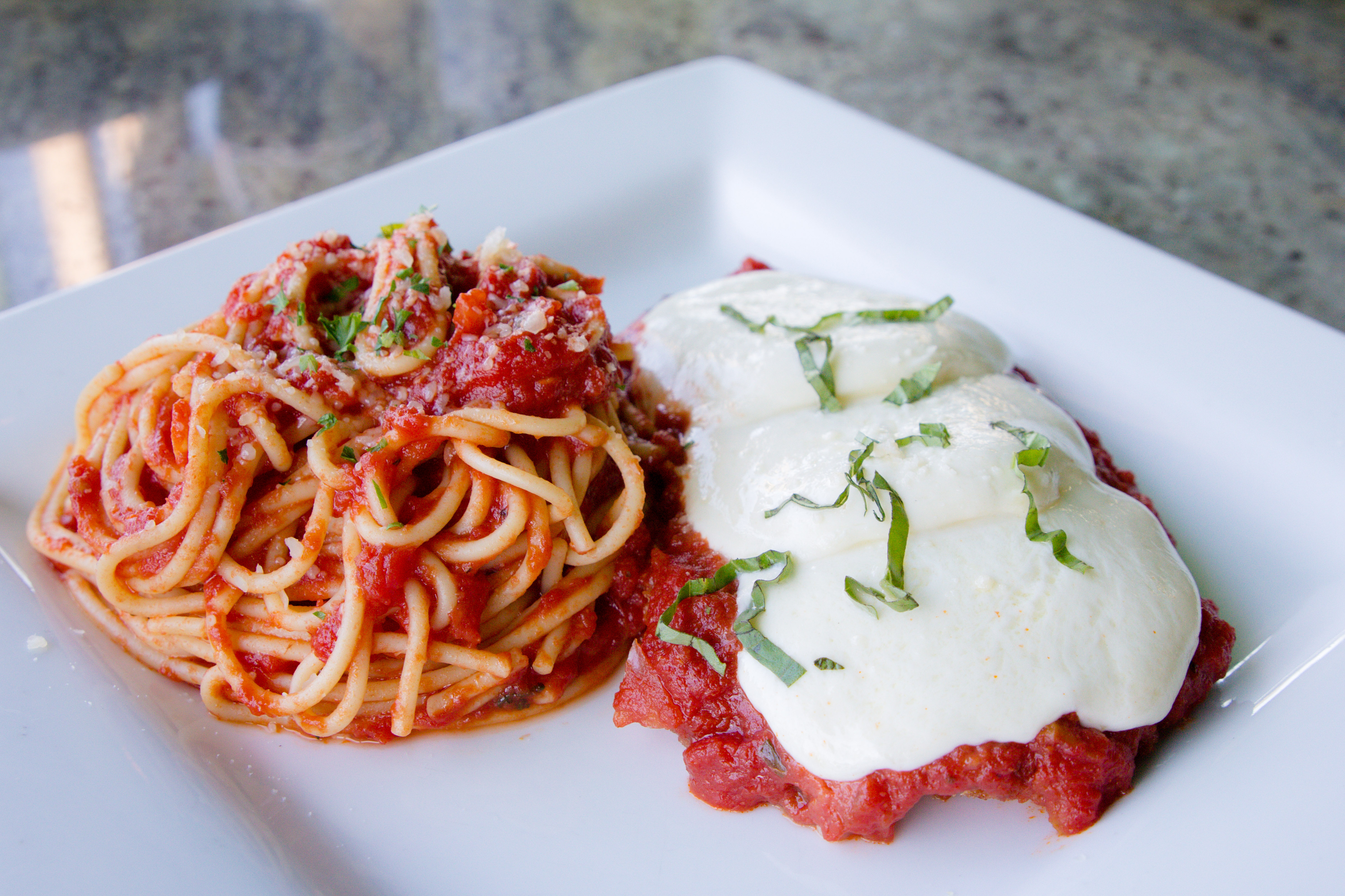 Order Chicken Parmesan (Full) food online from Leucadia Pizza Scripps Ranch store, San Diego on bringmethat.com
